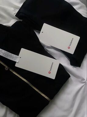 lululemon athletica Black Jacket with Gold Zipper